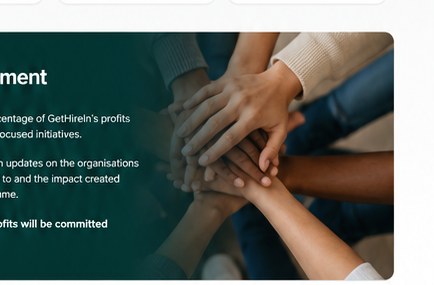 Hands joined together in support
